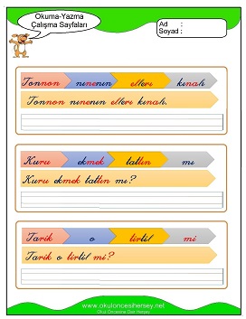 ı sesi Grubu Çalışma Sayfaları